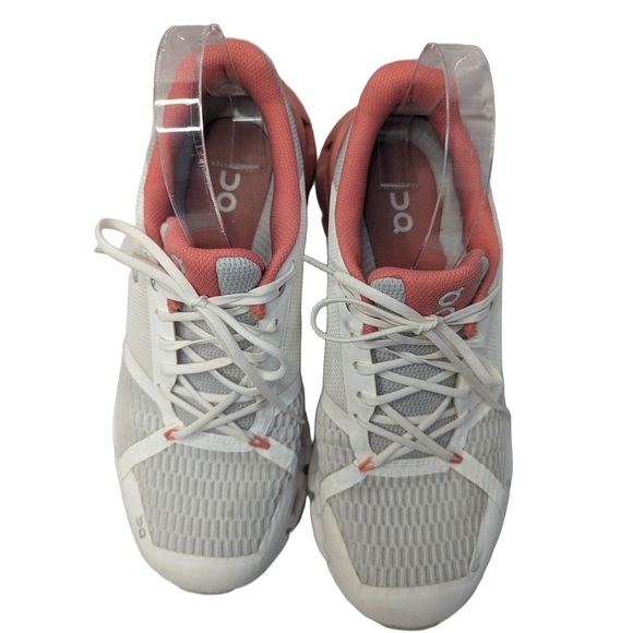 On  Cloudflyer Running Shoes Oncloud White Coral Womens Athletic Size 8.5 - Picture 3 of 9